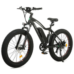 Ecotric Rocket 26" Fat Tire Electric Bike - Matte Black | UL Certified