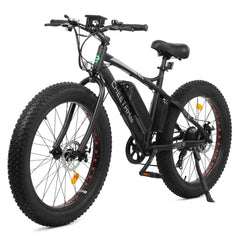 Ecotric Cheetah 26" Fat Tire Electric Bike - Matte Black