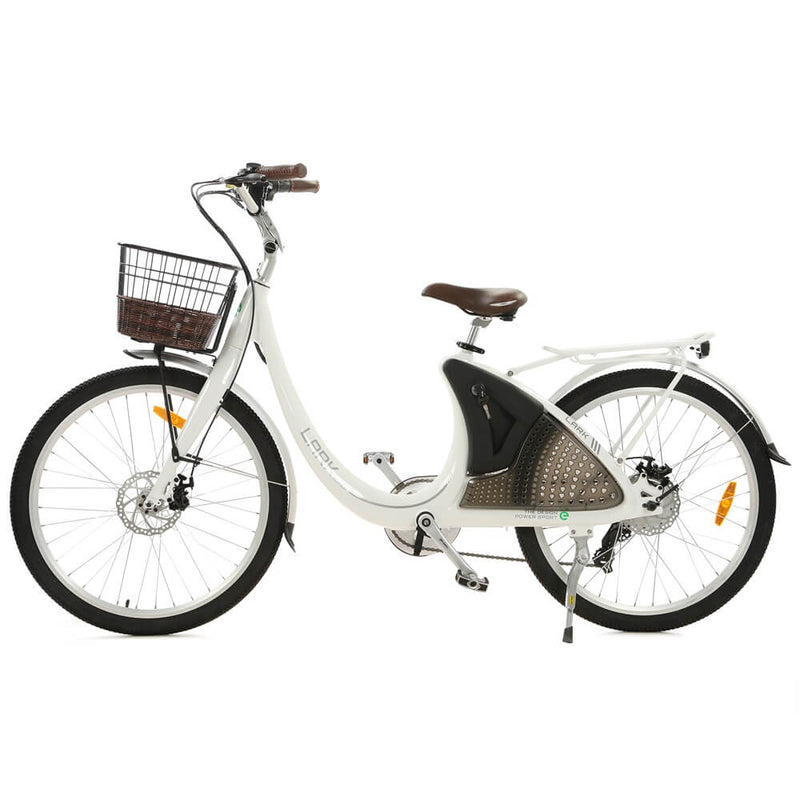 Ecotric Lark Women 26 inch City E-Bike - White