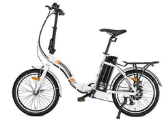 Ecotric Starfish Portable and Folding Electric Bike - White | UL Certified